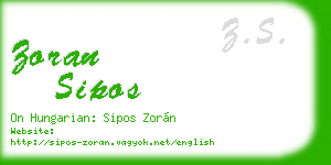zoran sipos business card